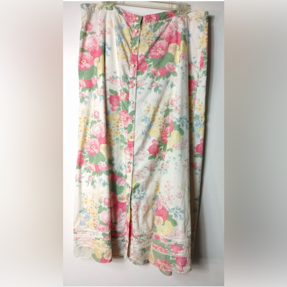 Vintage cottagecore Ralph Lauren floral maxi skirt 18W